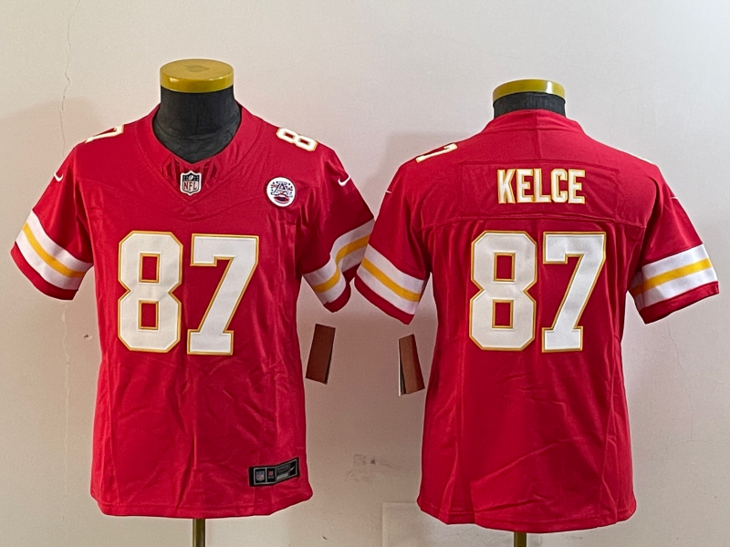 Youth 2025 Kansas City Chiefs 87 Kelce red Nike NFL jersey style 7